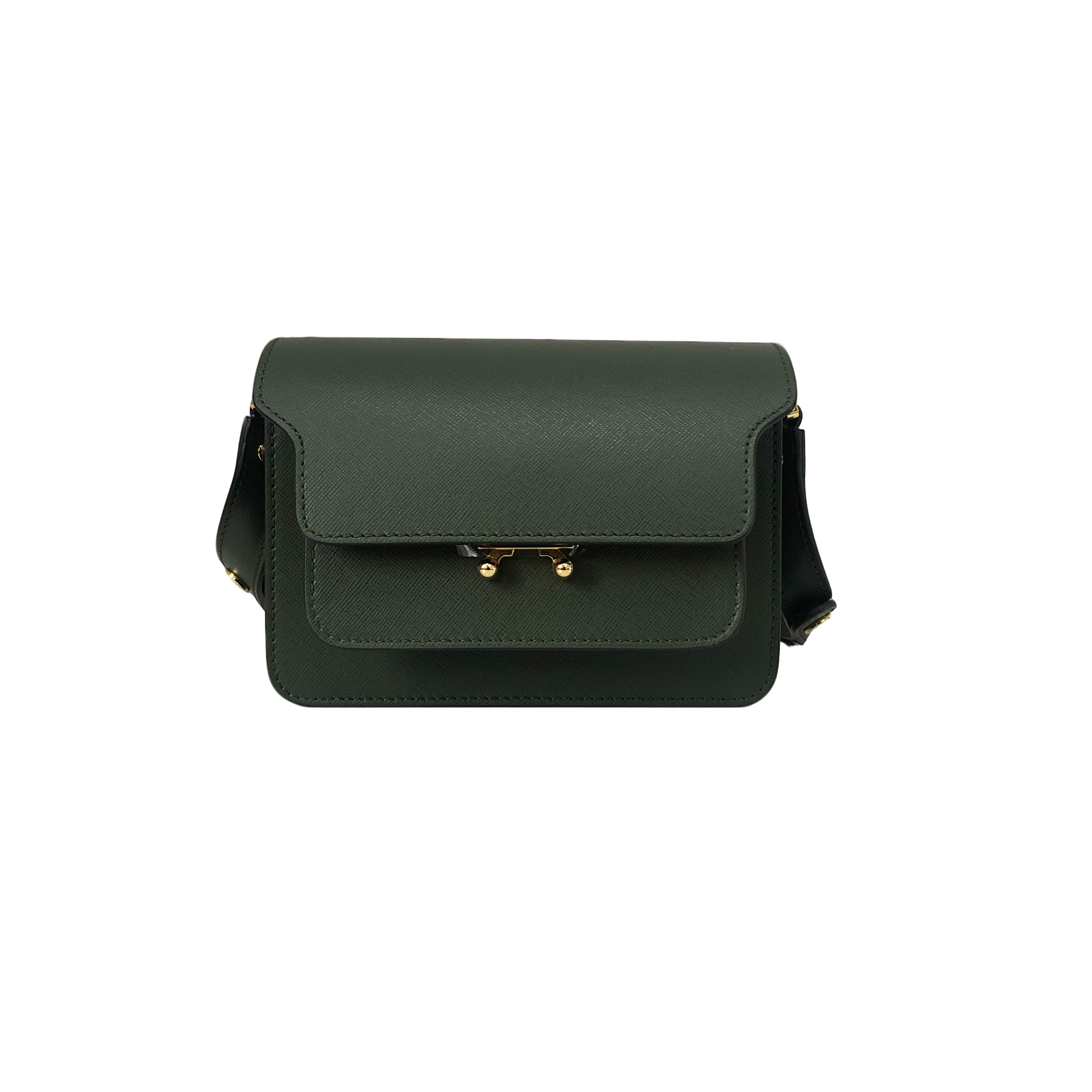 Marni Mini Accordion Bag, Postman Green Cross Pattern