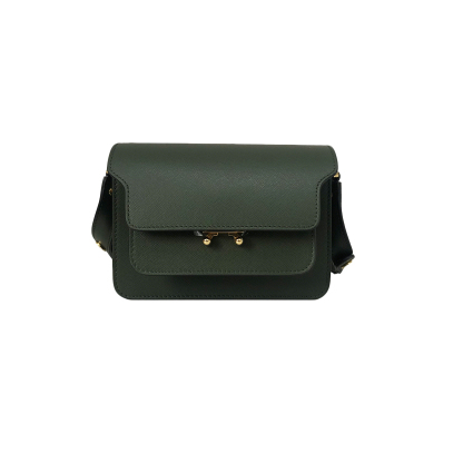 Marni Mini Accordion Bag, Postman Green Cross Pattern