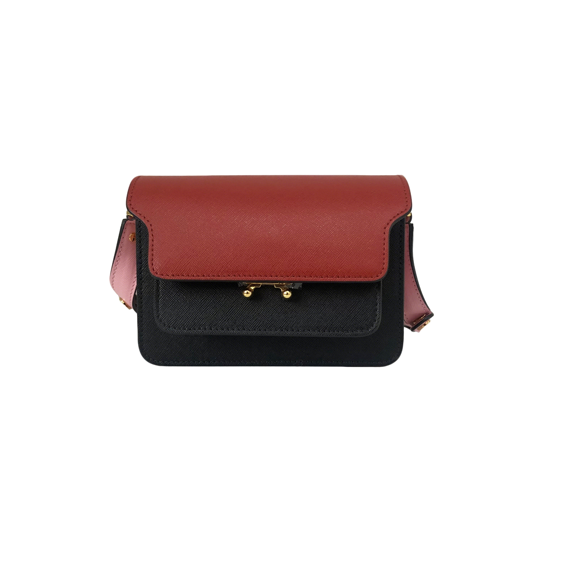 Marni Mini Accordion Bag, Red and Black