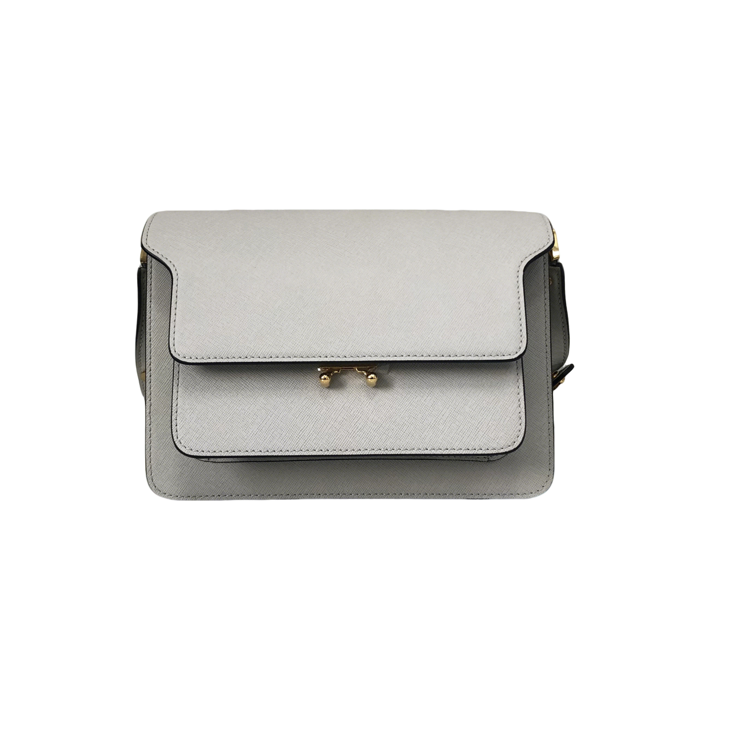 Marni Medium Accordion Bag, Wall Gray and White Cross Pattern