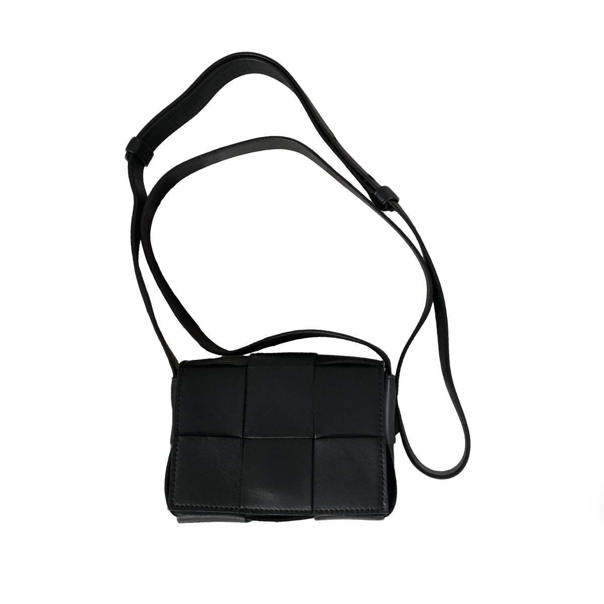 Bottega Veneta Mini Intrecciato Crossbody Bag in Black (666688)