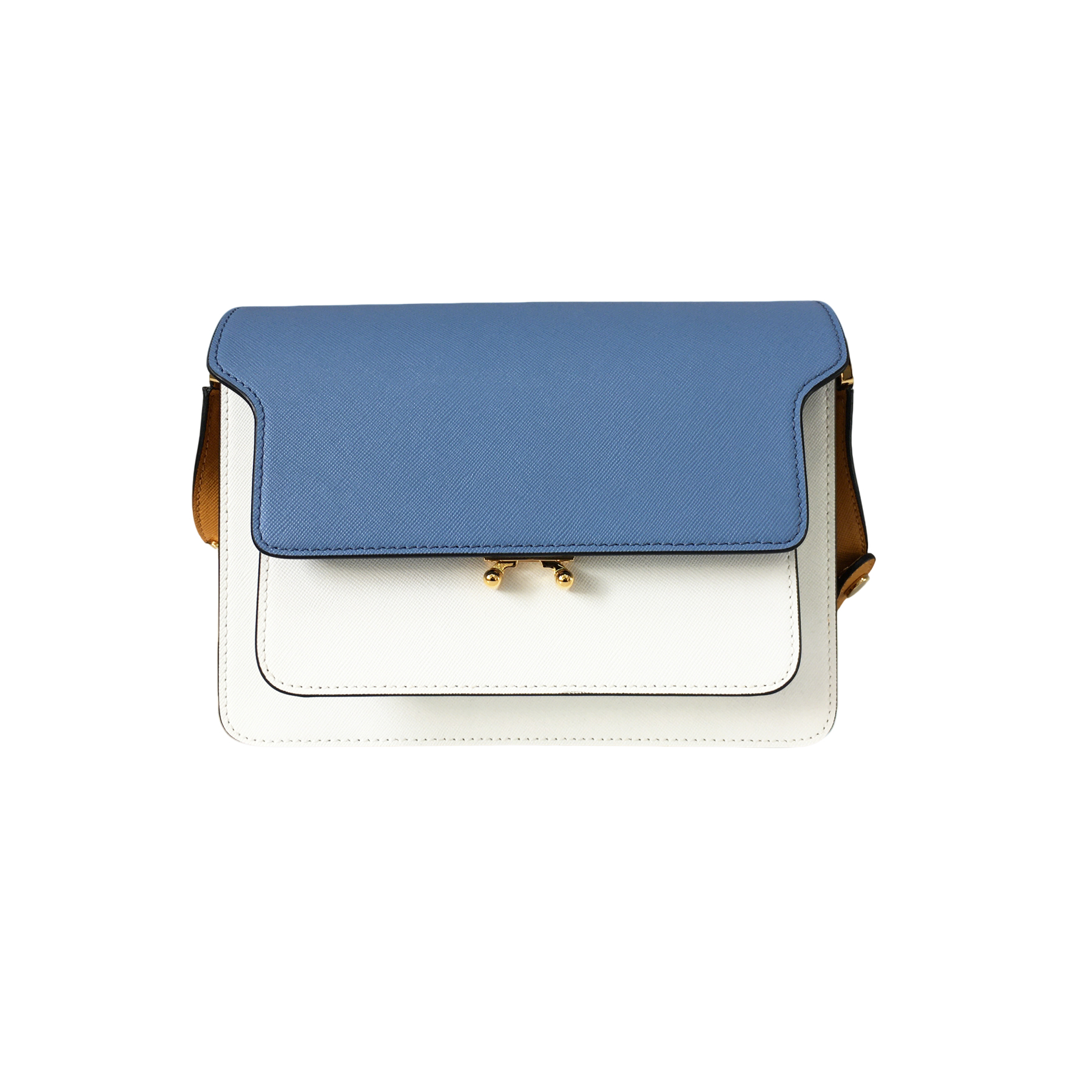 Marni Medium Accordion Bag, Sky Blue and White