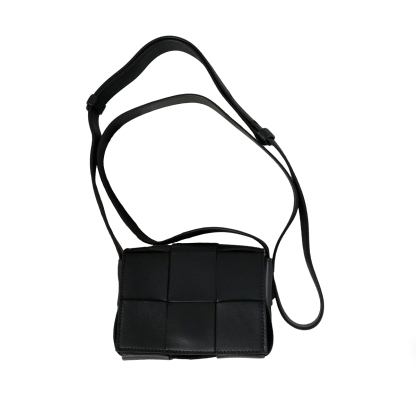 Bottega Veneta Mini Intrecciato Crossbody Bag in Black (666688)