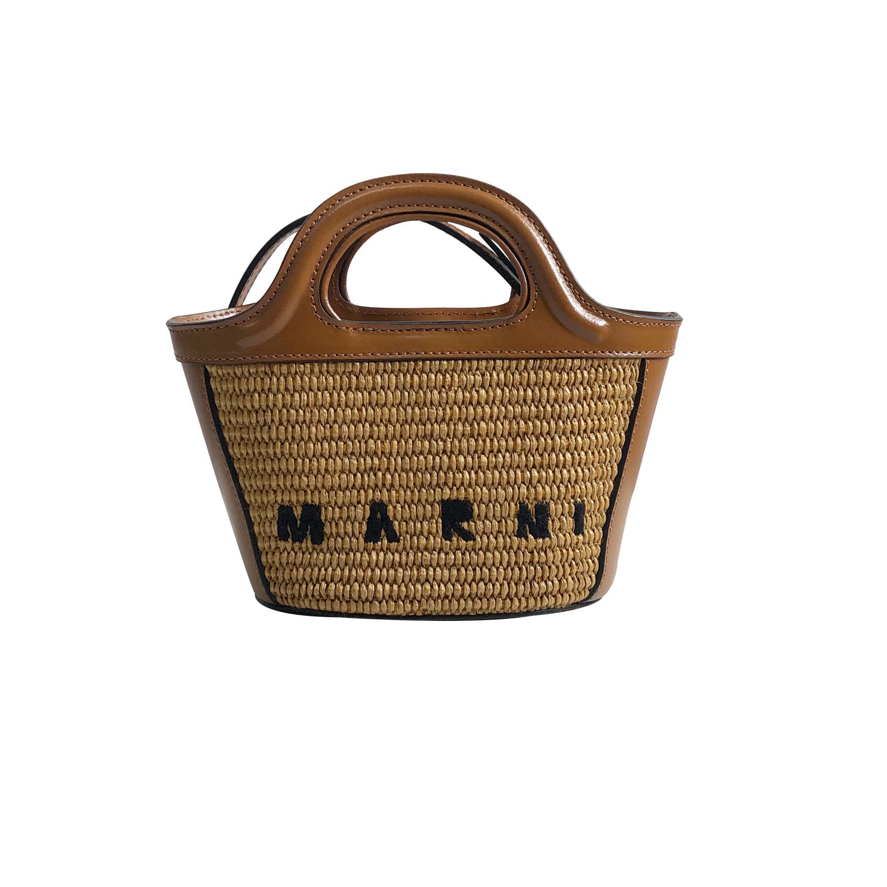 Marni Woven Basket MINI, Brown