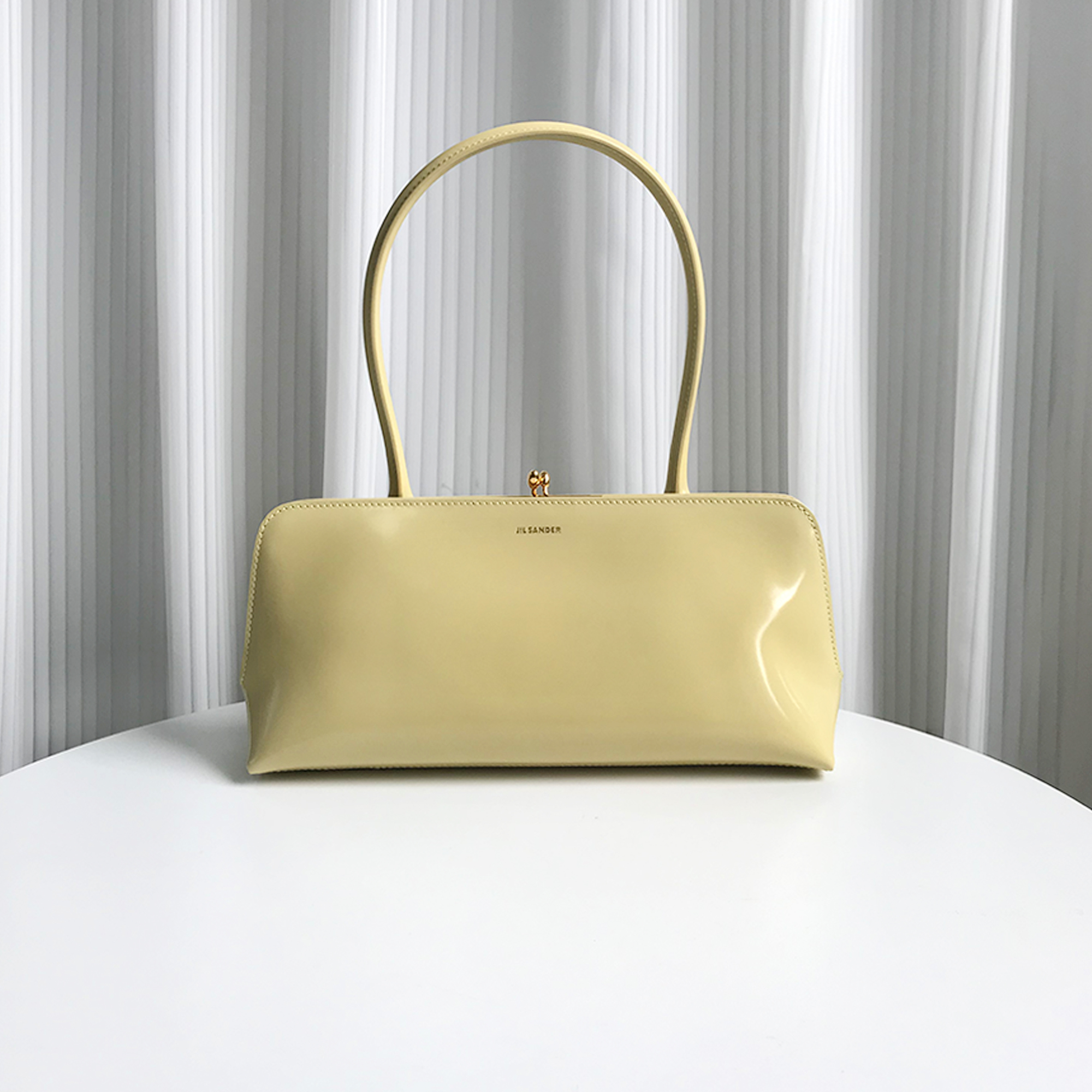 Jil Sander Small Rectangular Shoulder Bag in Beige-Hana Vintage