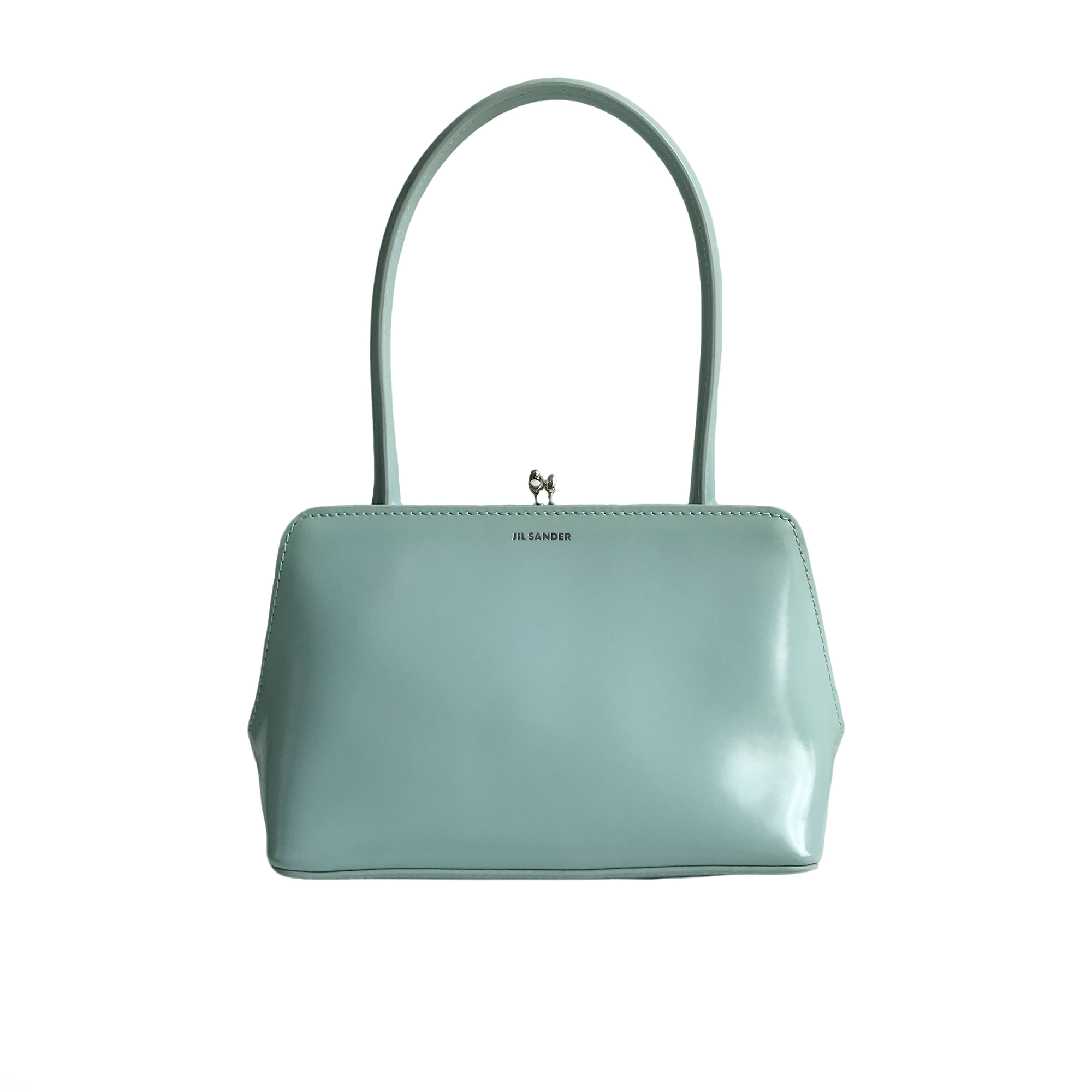 Jil Sander Small Square Shoulder Bag in Lake Green