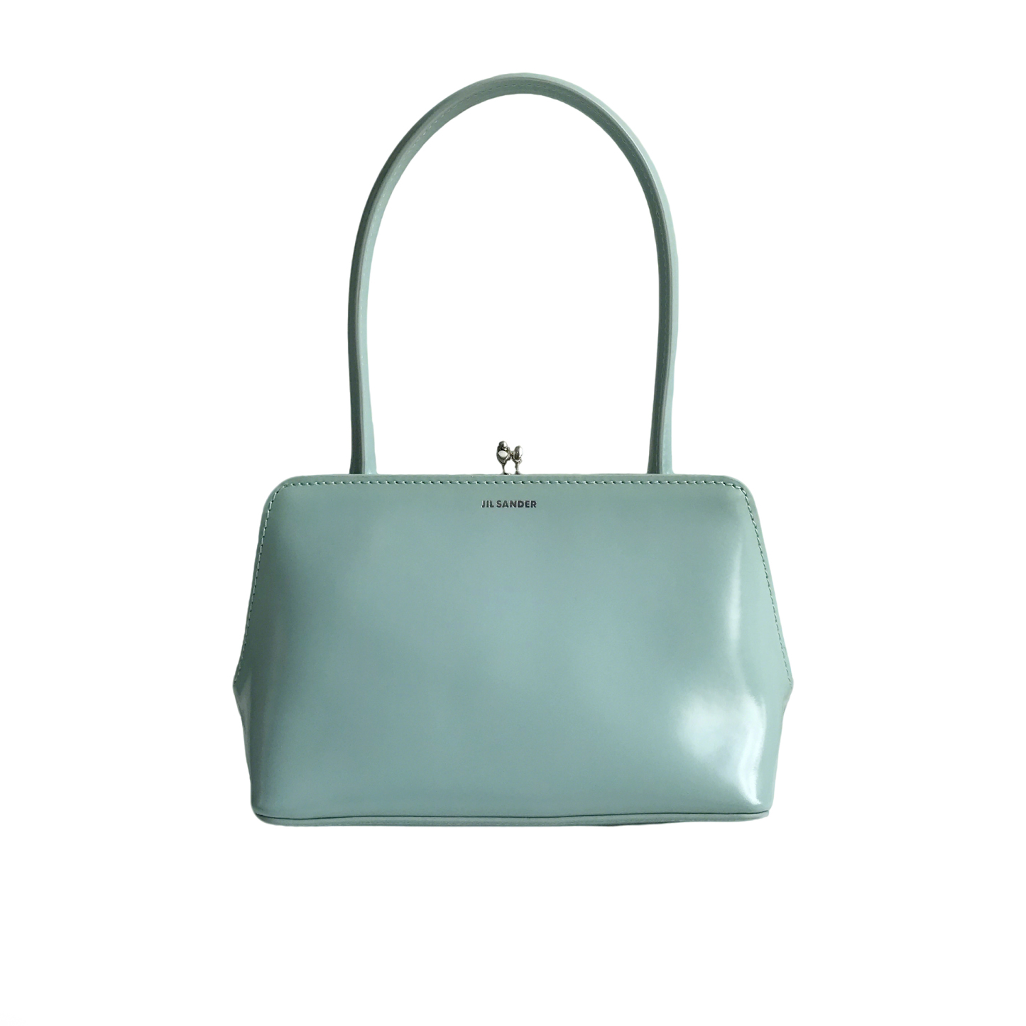 Jil Sander Small Square Shoulder Bag in Lake Green