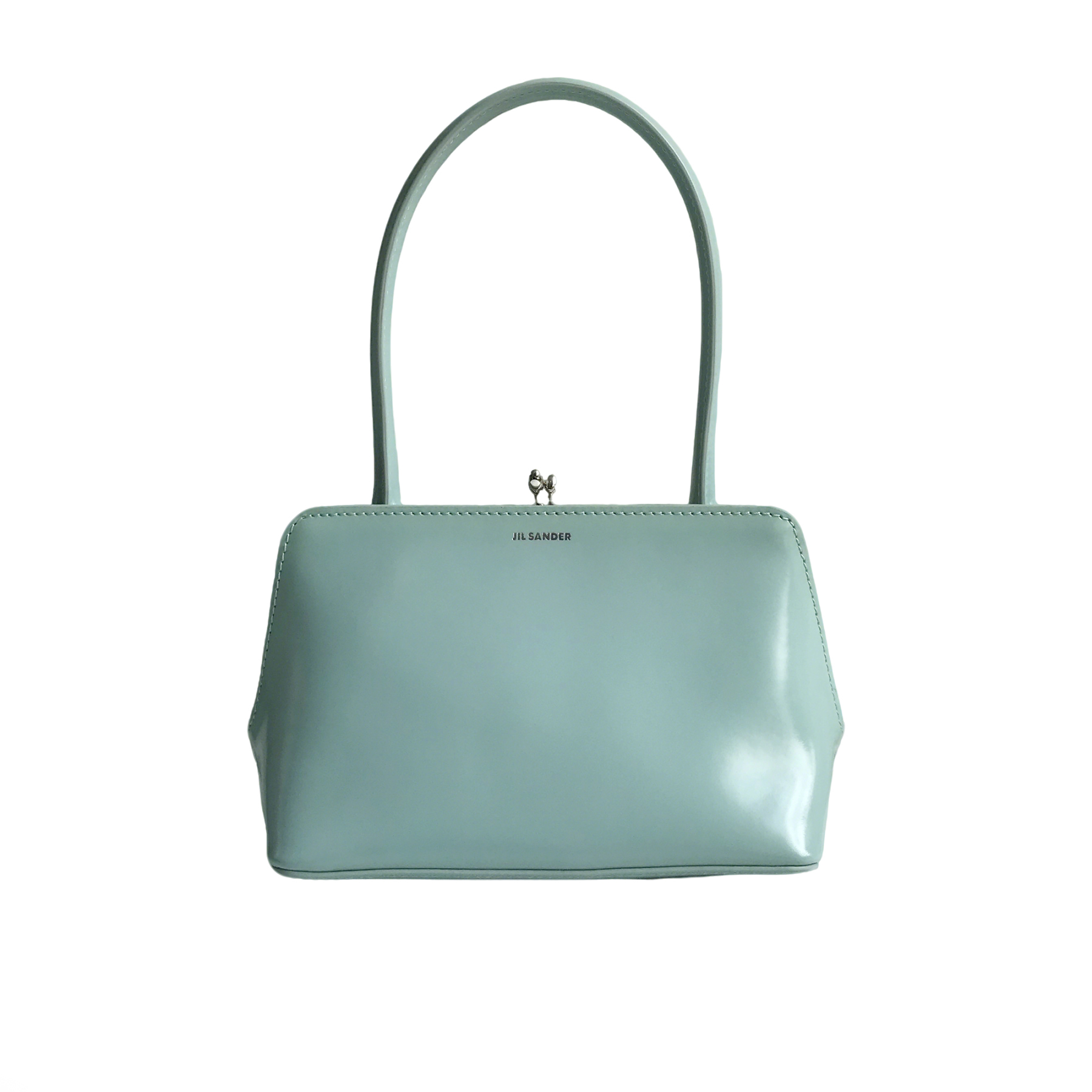 Jil Sander Small Square Shoulder Bag in Lake Green