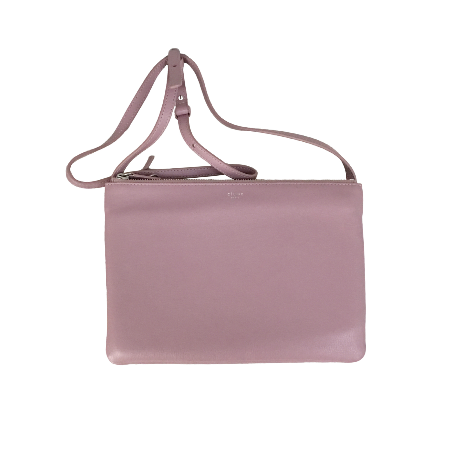 Celine Large Tri-Fold Bag in Rose Pink Woodgrain