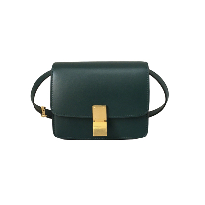 Celine Small Box Bag in Postman Green with Gold Hardware
