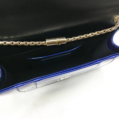 BVLGARI Square Bag Metallic Royal Blue 281206