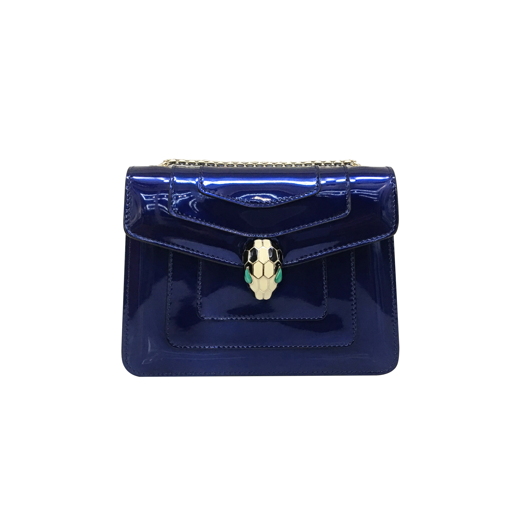 BVLGARI Square Bag Metallic Royal Blue 281206