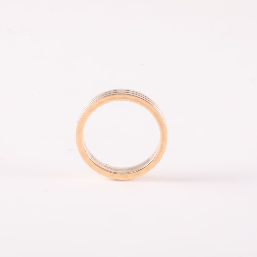 CARTIER Vendome Tricolor Gold Ring 50 18K Gold,18K White Gold,18K Rose Gold-Hana Vintage