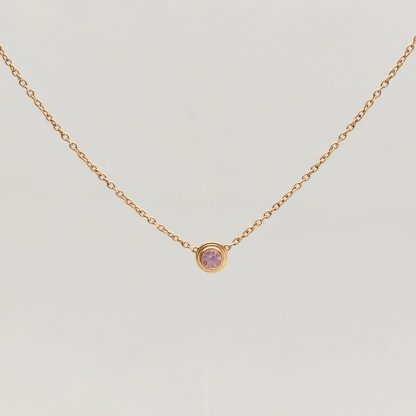 *CARTIER 18K Gold Pink Sapphire Necklace 18K Rose Gold