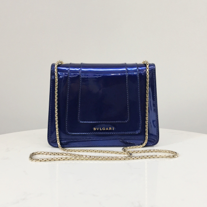 BVLGARI Square Bag Metallic Royal Blue 281206