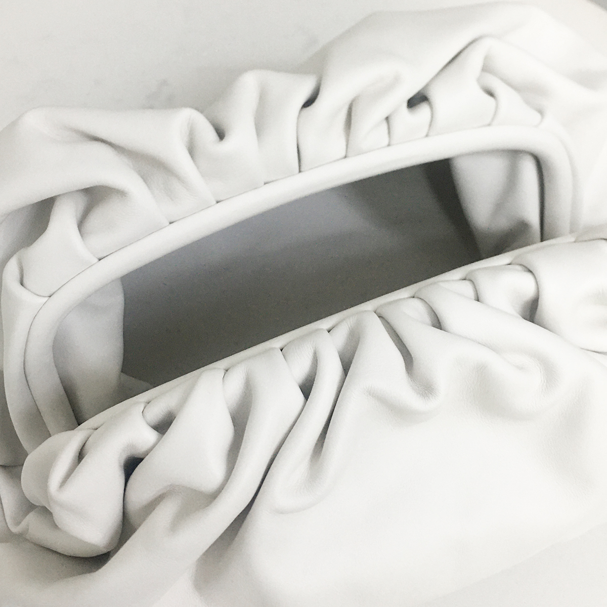 Bottega Veneta Large Pouch in Chalk