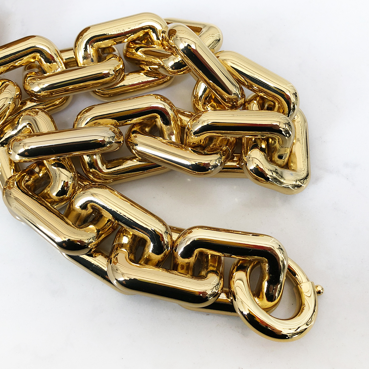 Bottega Veneta Large Clutch with Chain in Ginger