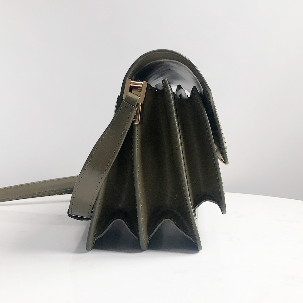 Marni Woven Accordion Bag, Olive Green