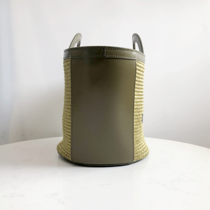 Marni Woven Basket Small, Olive Green