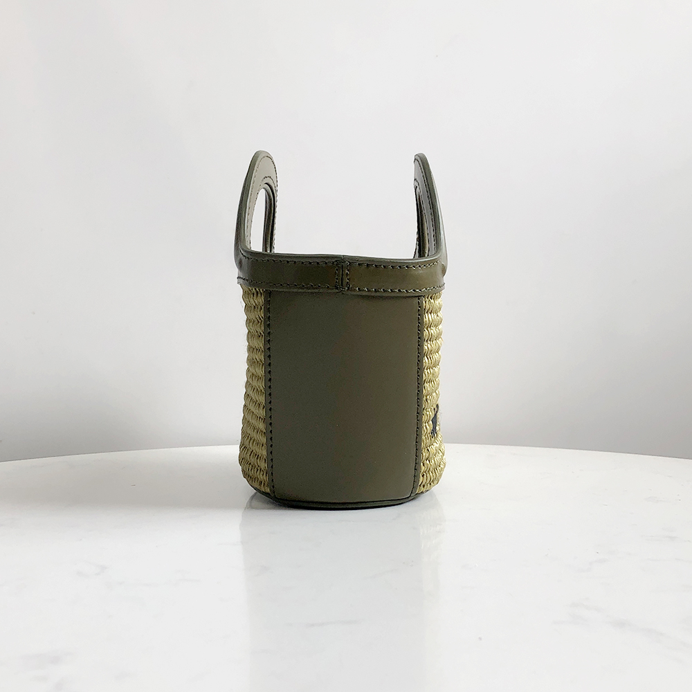 Marni Woven Basket MINI, Olive Green