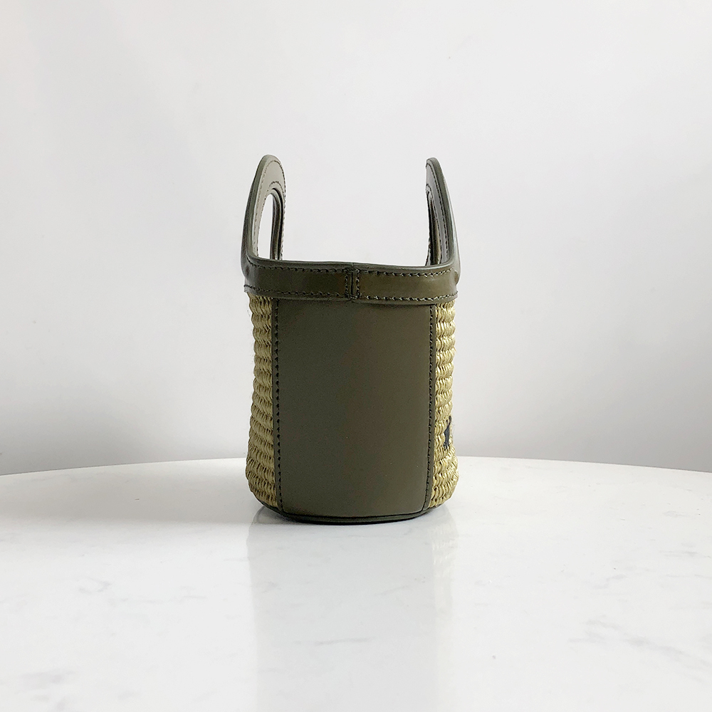 Marni Woven Basket MINI, Olive Green