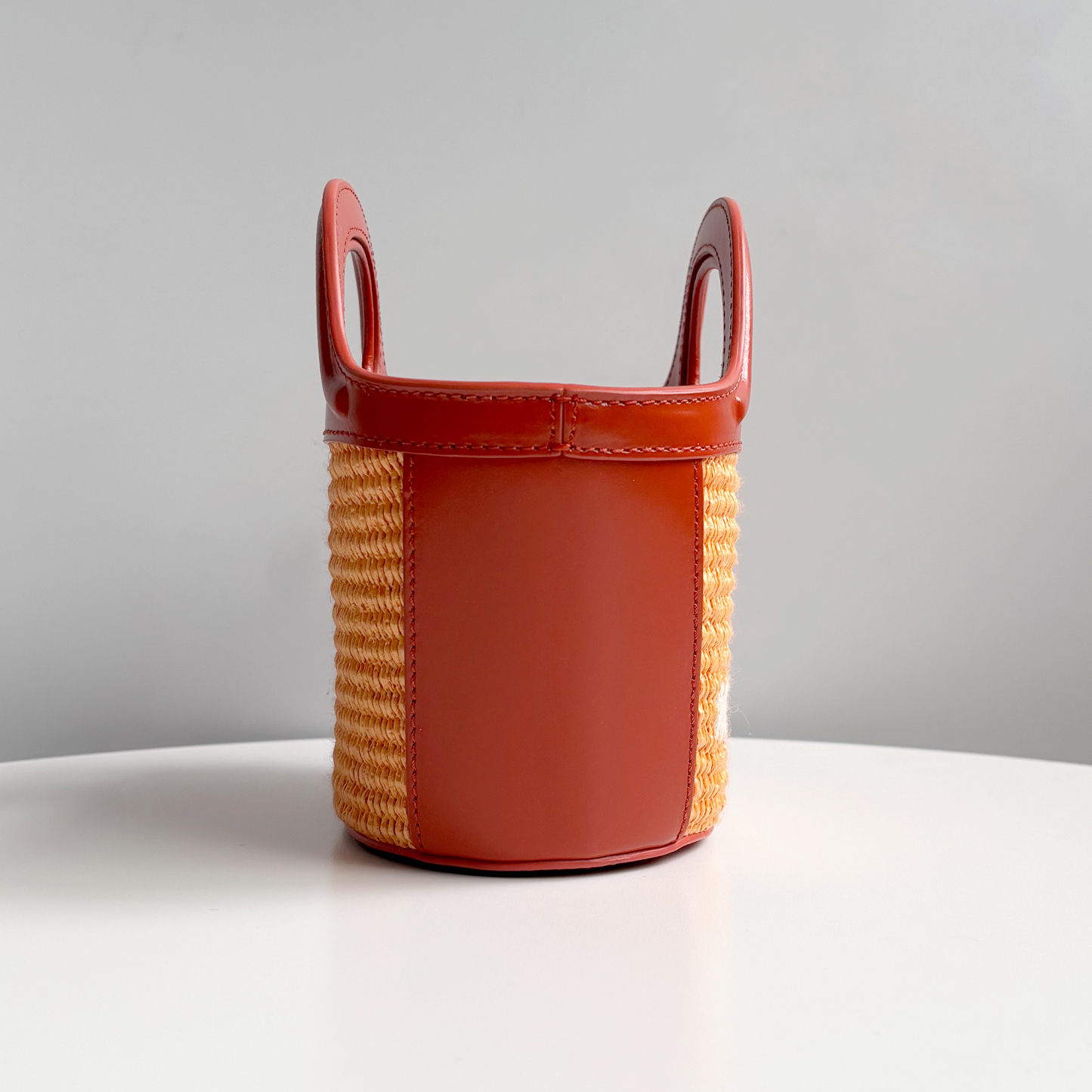 Marni Woven Basket MINI, Brownish Red