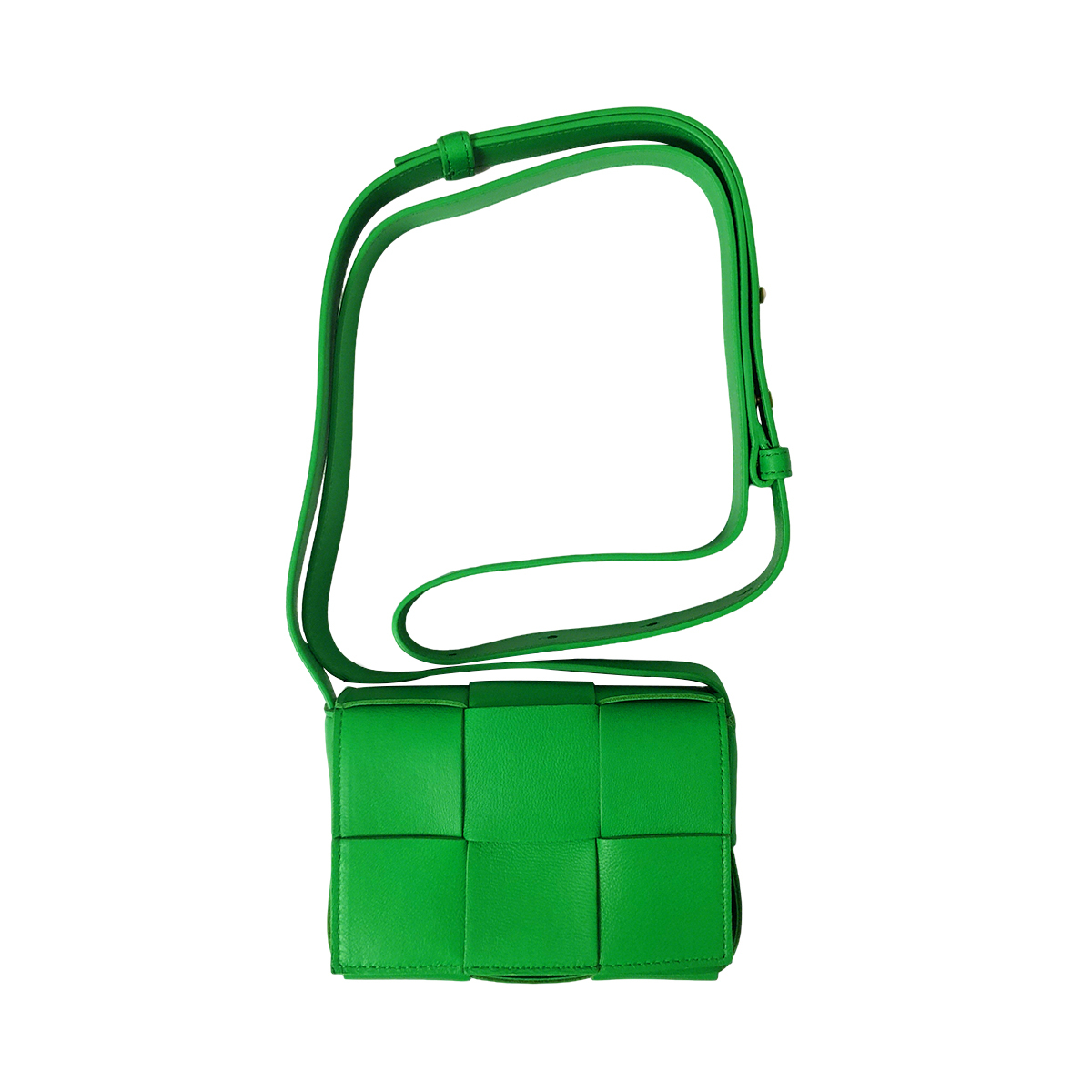 Bottega Veneta Mini Intrecciato Crossbody Bag in Parrot Green (666688)