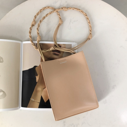 Jil Sander Tangle Small Square Bag in Nude