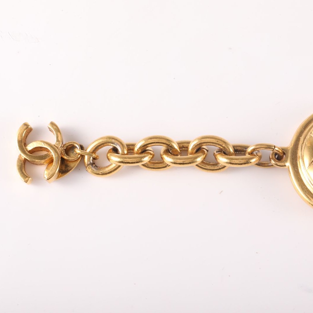 CHANEL Vintage Checkerboard Bracelet Alloy-Hana Vintage