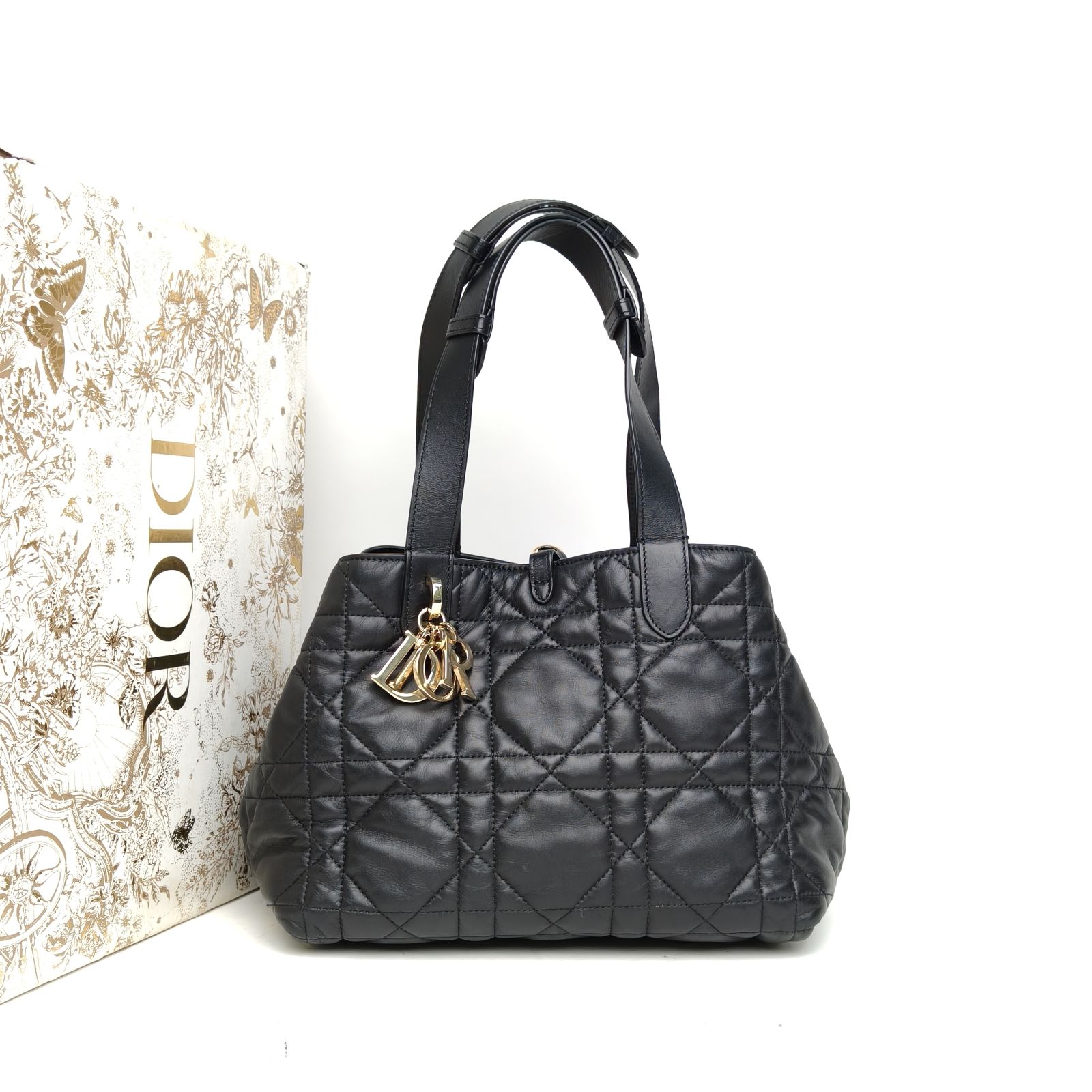 *DIOR Toujours Shoulder and Tote Bag, Medium, 28.5-Hana Vintage