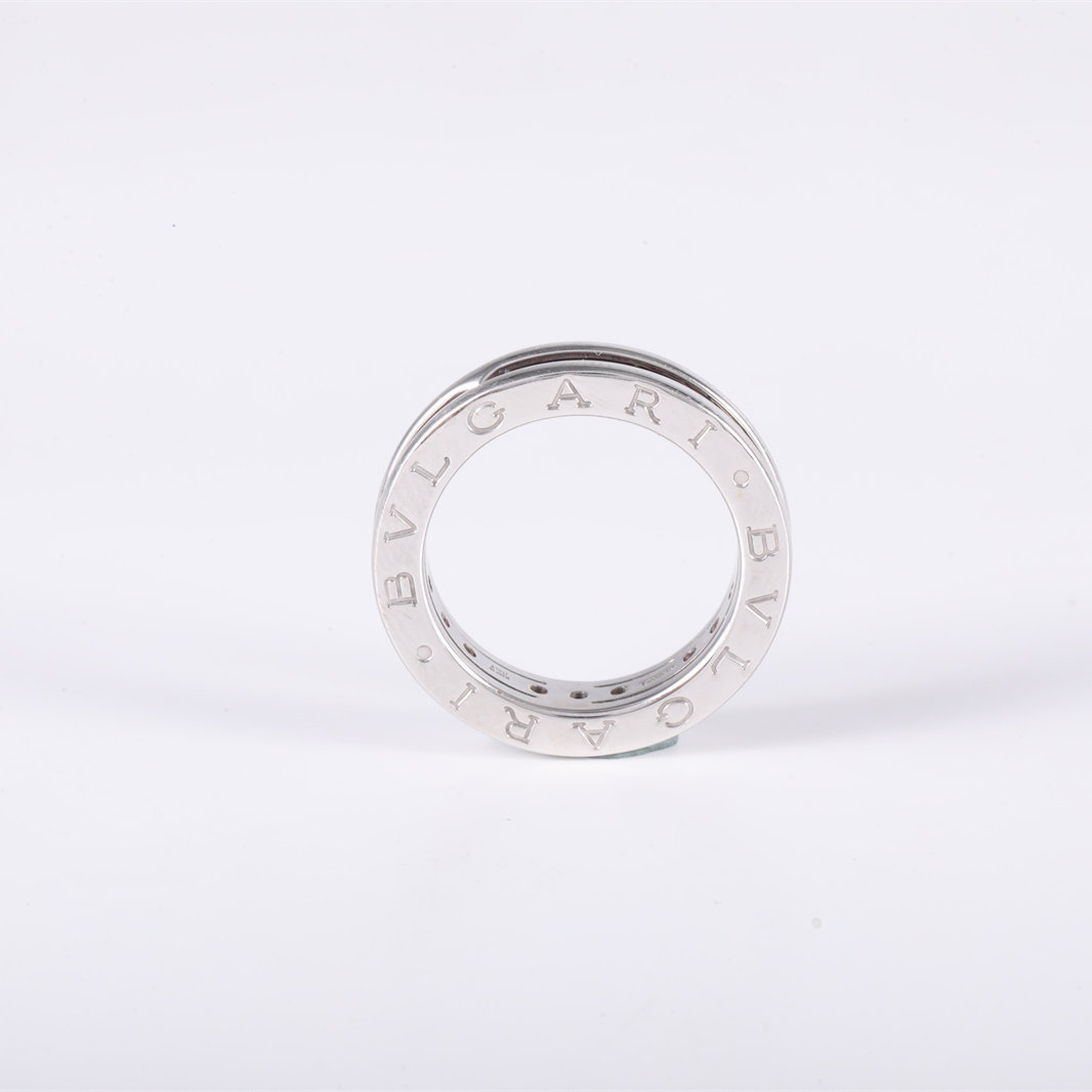 BVLGARI B.ZERO1 Coil Ring single circle Diamond Stud Earring Diamond,18K White Gold-Hana Vintage