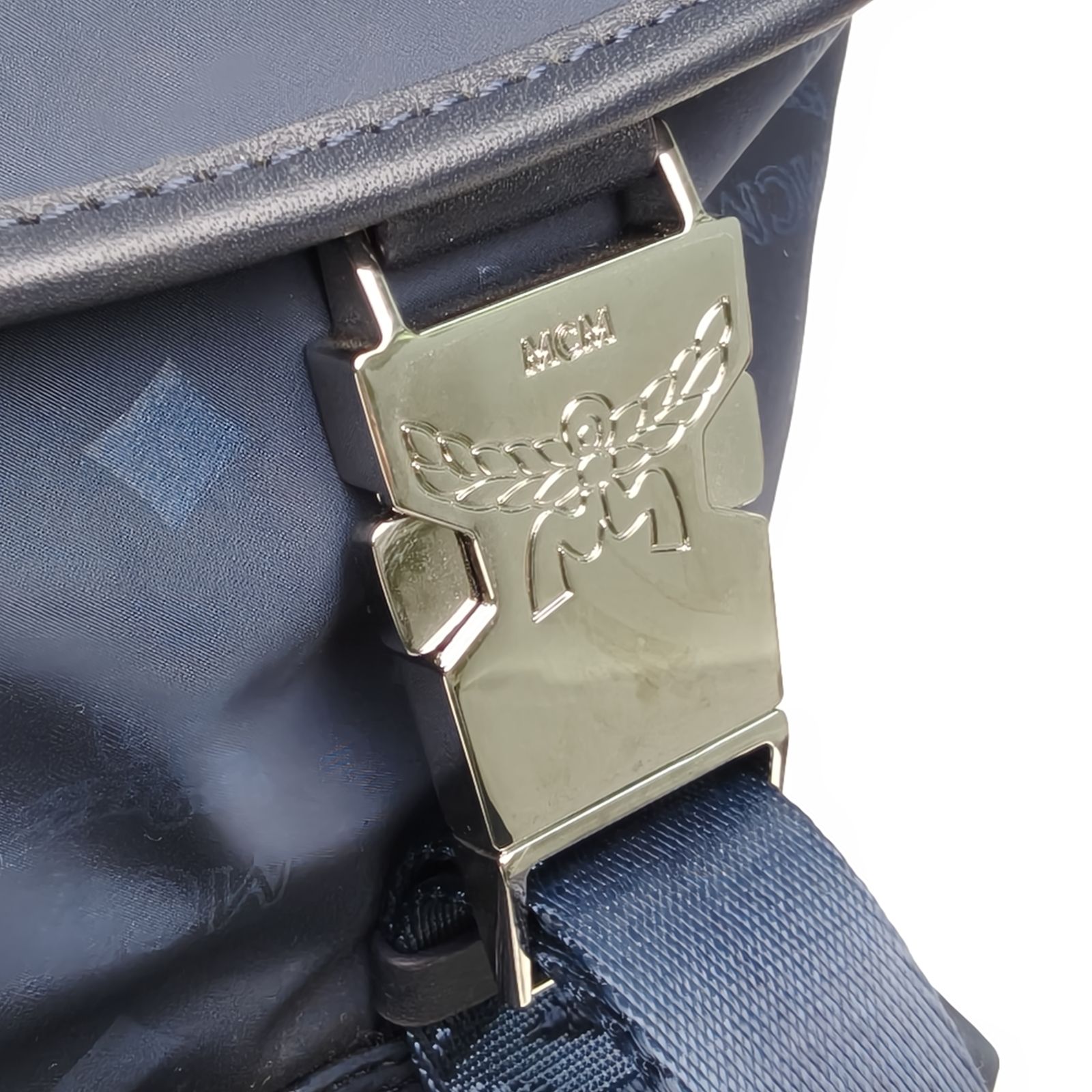 *MCM Blue Nylon Classic Backpack-Hana Vintage