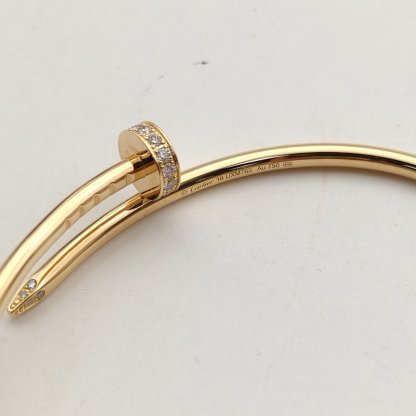 CARTIER JUSTE UN CLOU Thin Version 20 Diamonds Bracelet 18K Gold-Hana Vintage