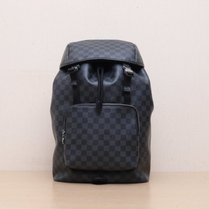 *LOUIS VUITTON Black Chessboard PVC 2018 Zack Flap Backpack-Hana Vintage