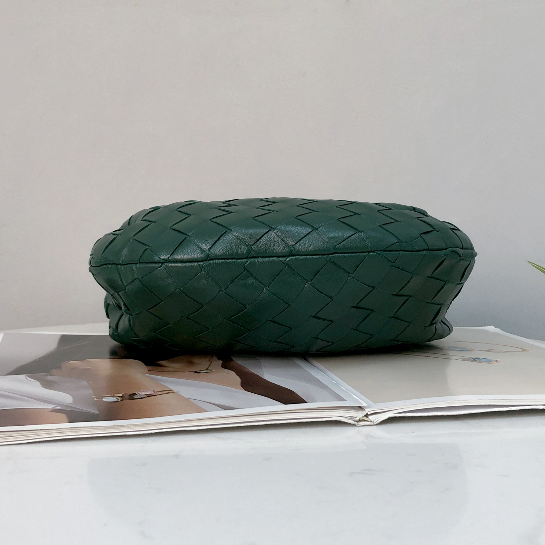 BOTTEGA VENETA Mini Jodie Woven Raintree Green