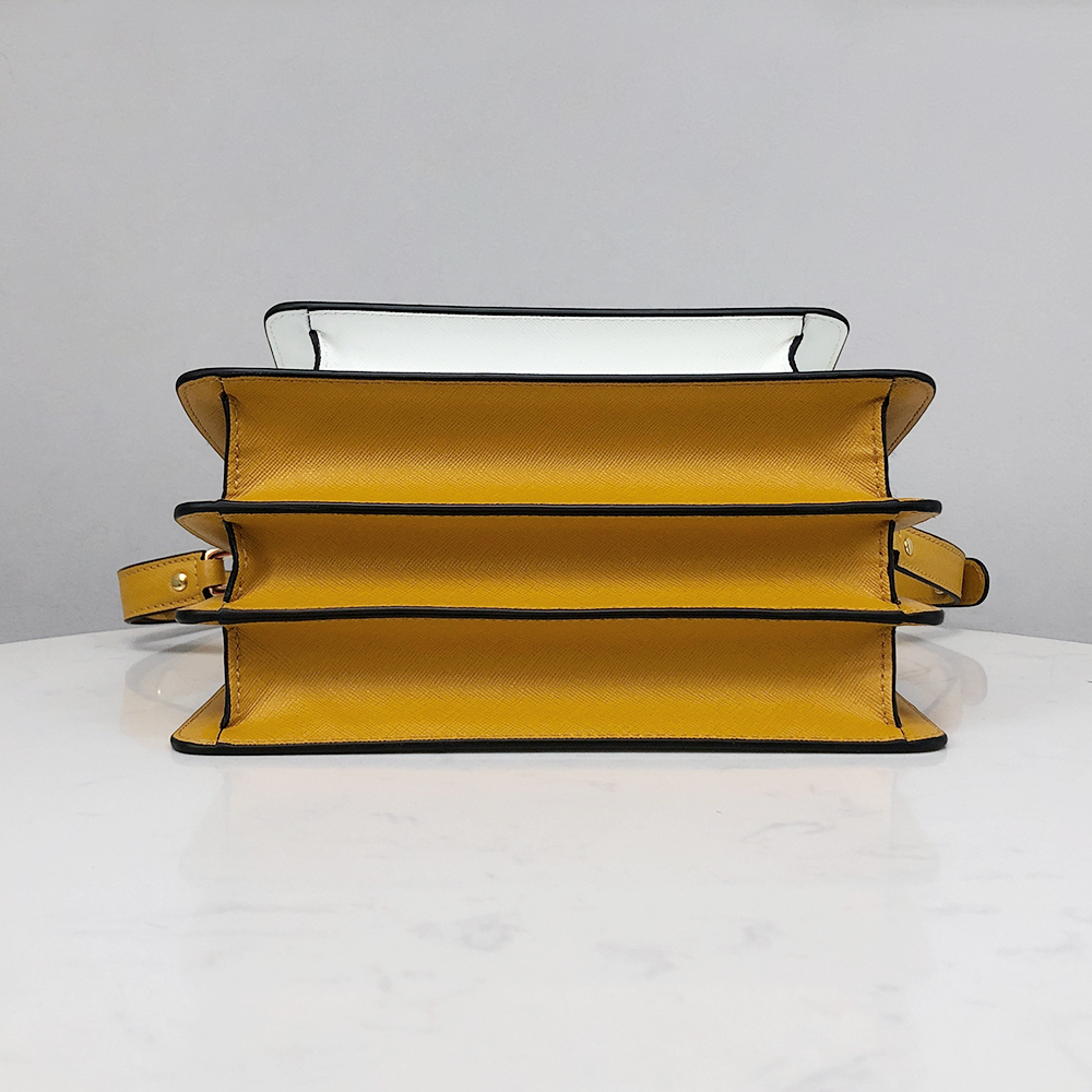 Marni Medium Accordion Bag, Sky Blue and White