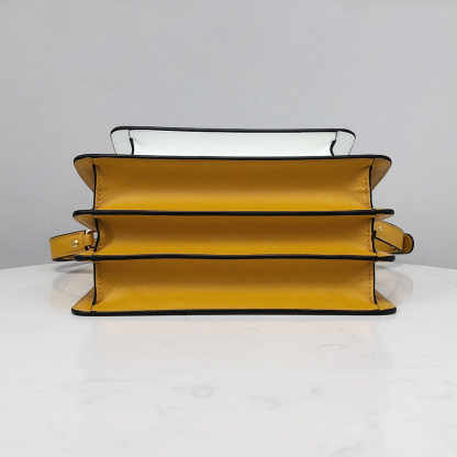 Marni Medium Accordion Bag, Sky Blue and White