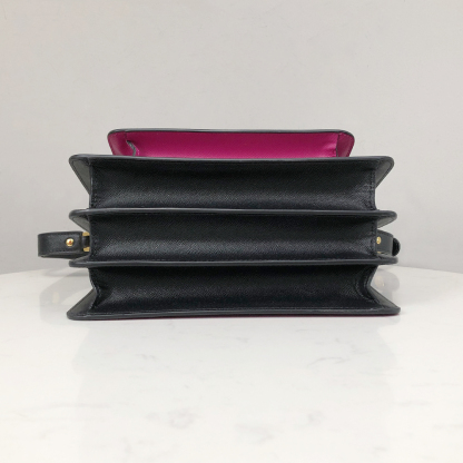 Marni Accordion Bag Medium Misty Blue and Rose Red