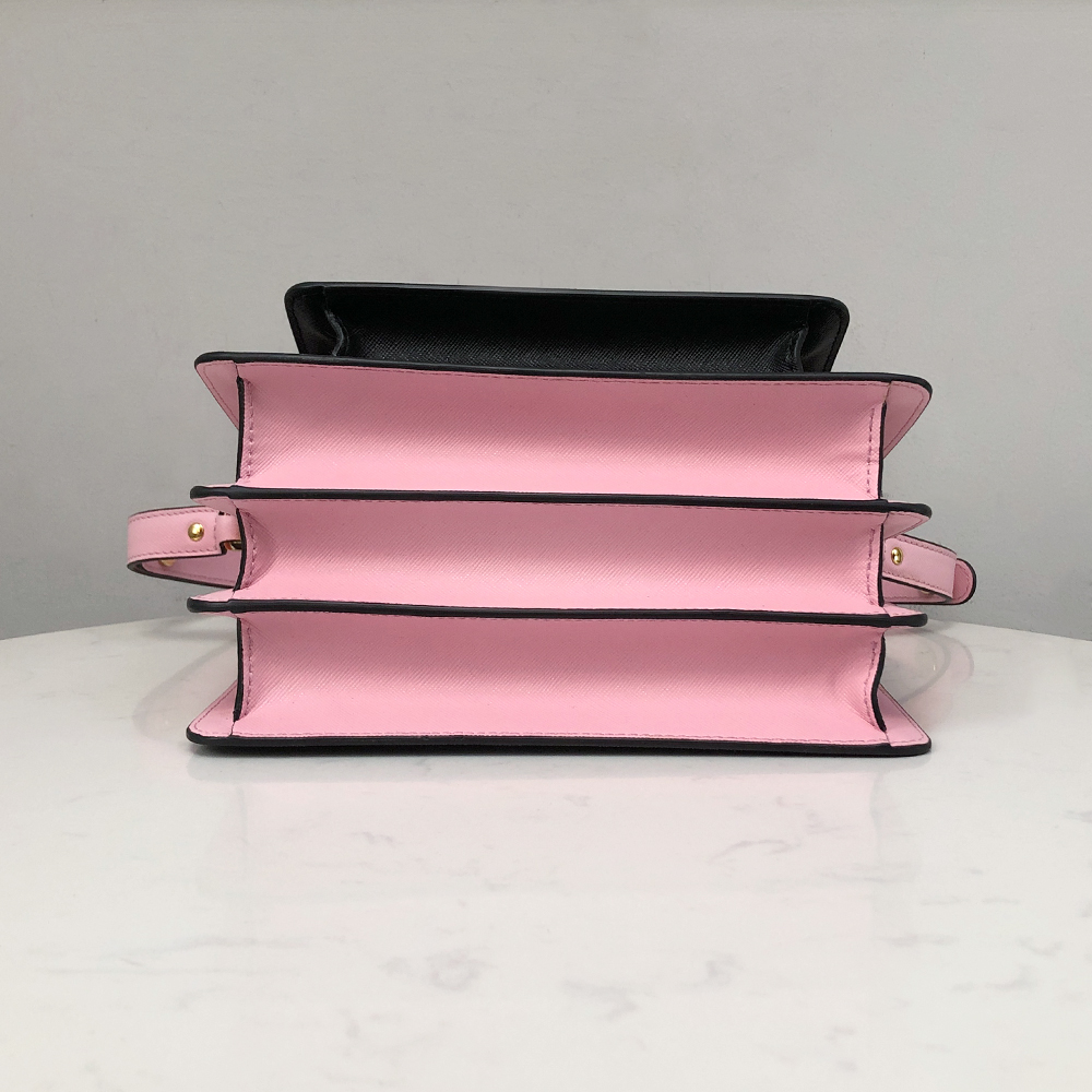 Marni Accordion Bag Medium, Red with Black