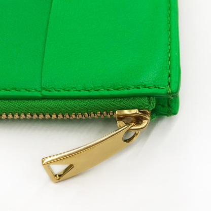 Bottega Veneta Card Case in Parrot Green