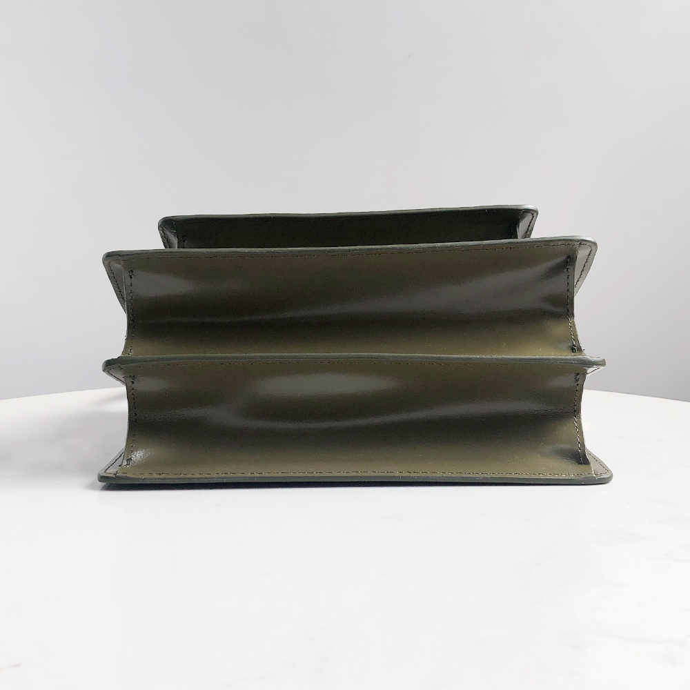 Marni Woven Accordion Bag, Olive Green