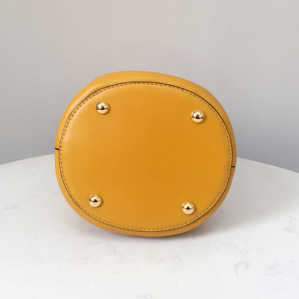 Marni Small Bucket Bag, Ginger Yellow with Transparent Handle