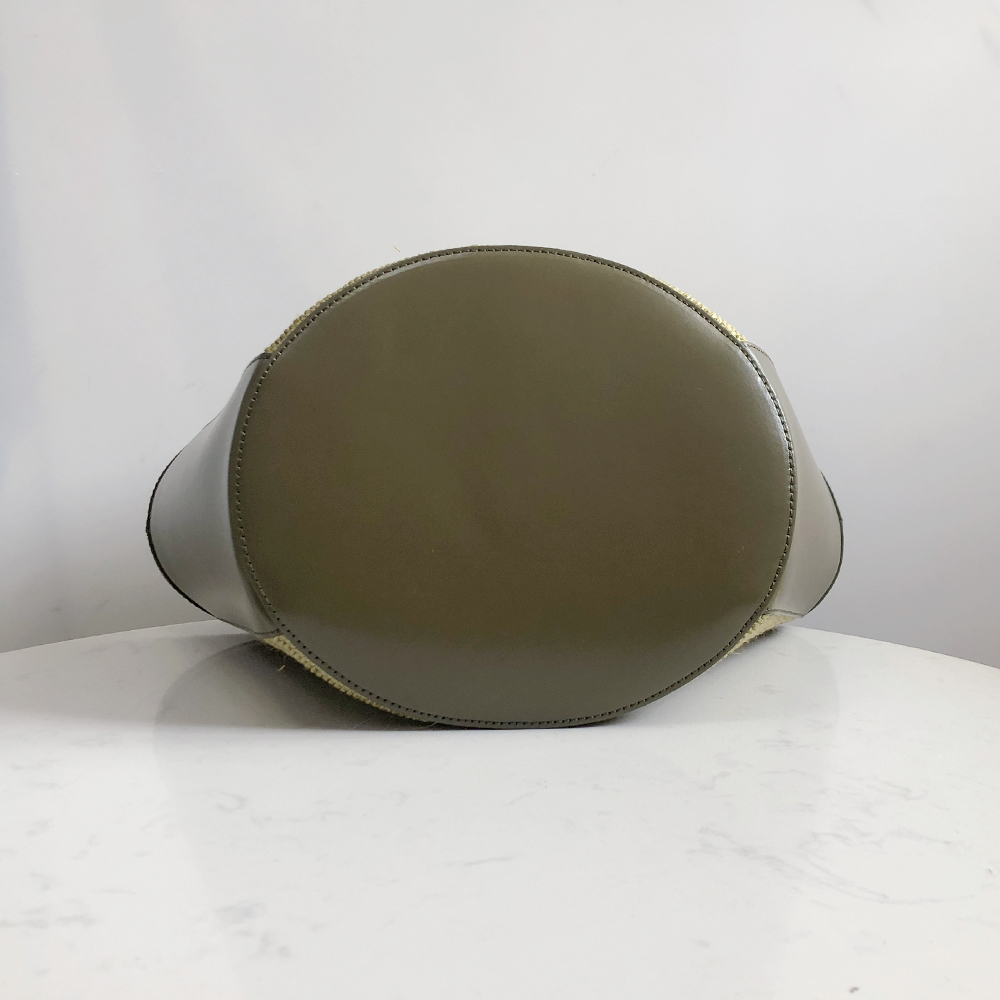 Marni Woven Basket Small, Olive Green