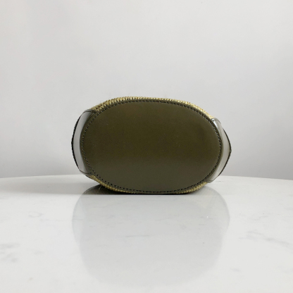Marni Woven Basket MINI, Olive Green