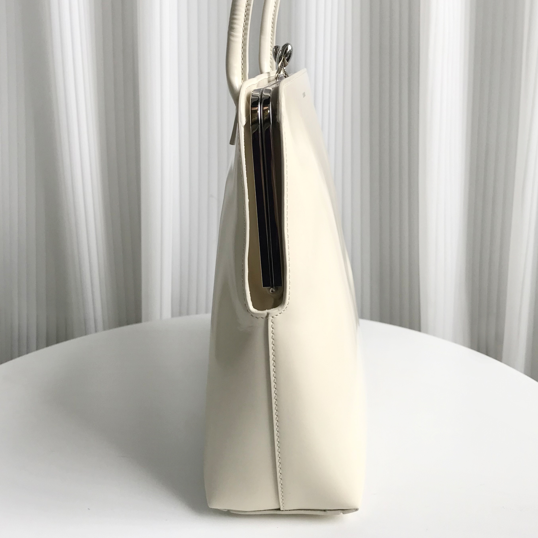 Jil Sander Large Square Shoulder Bag in Cream
