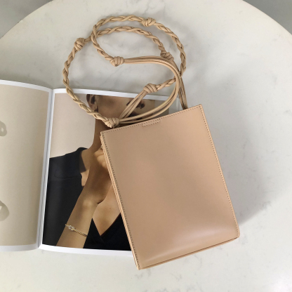 Jil Sander Tangle Small Square Bag in Nude