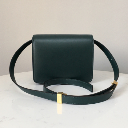 Celine Small Box Bag in Postman Green with Gold Hardware