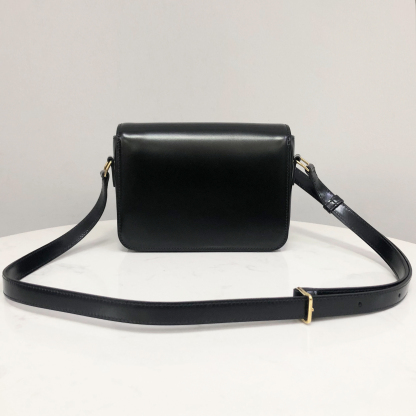 Celine Teen Triomphe Bag in Black Calfskin