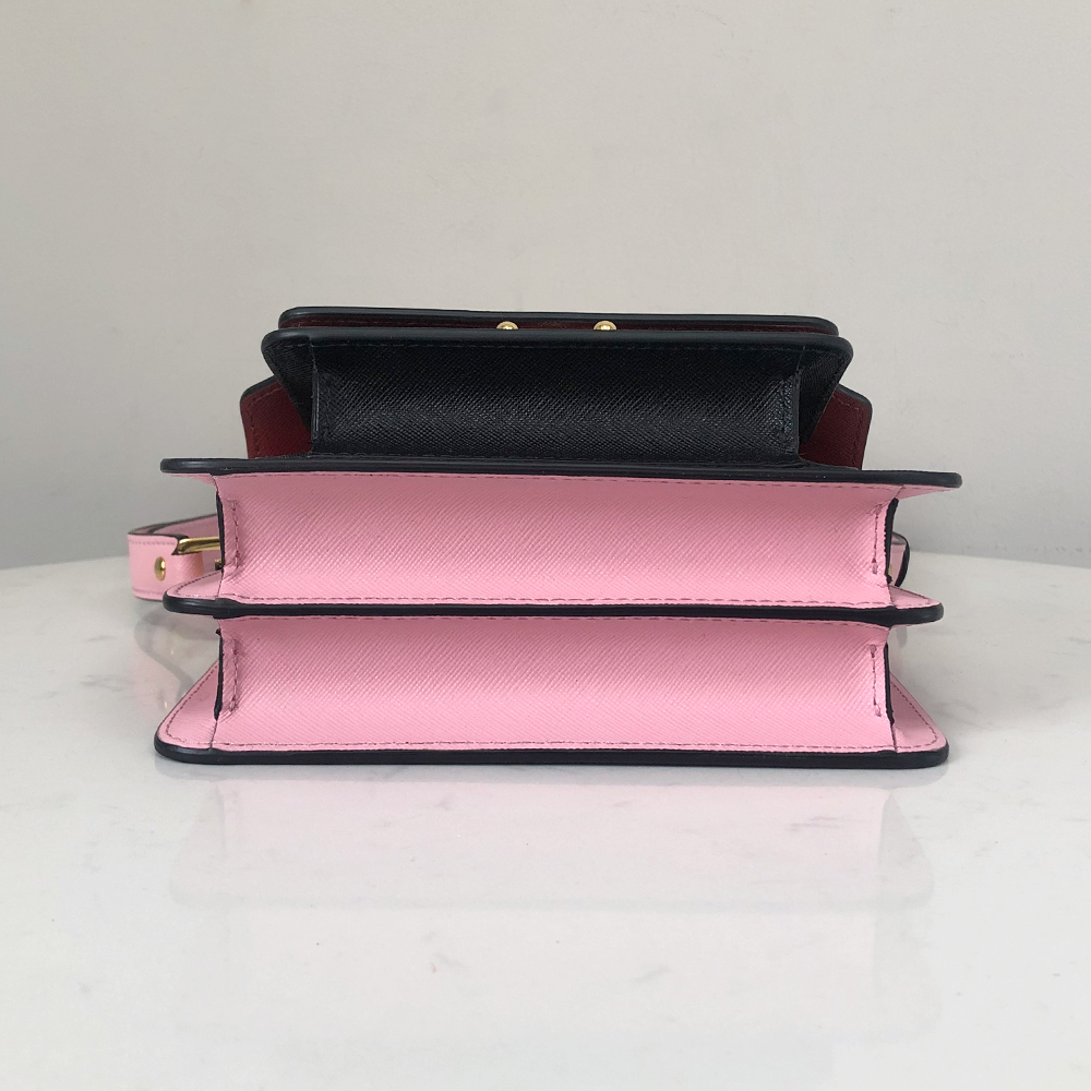 Marni Mini Accordion Bag, Red and Black