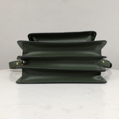 Marni Medium Accordion Bag, Postman Green Cross Pattern
